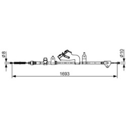 Handbrake Cable BOSCH 1987482657 OE Ref 464200D200