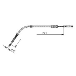 Handbrake Cable BOSCH 1987482658 OE Ref 34 40 6 852 190