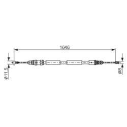 Câble de frein à main BOSCH 1987482681 pour VAUXHALL VIVARO OE 4422439 BOSCH