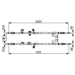 Handbrake Cable BOSCH 1987482709 OE Ref 1805451