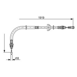 Handbrake Cable BOSCH 1987482710 OE Ref 5032100