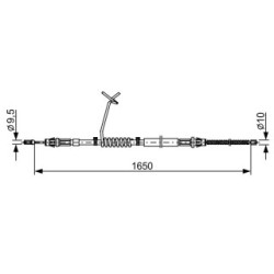 Handbrake Cable BOSCH 1987482712 OE Ref 1C152 A809 AE