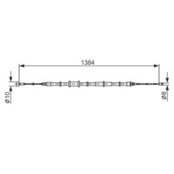 Câble de frein à main BOSCH 1987482718 pour CITROËN, PEUGEOT JUMPER, BOXER BOSCH
