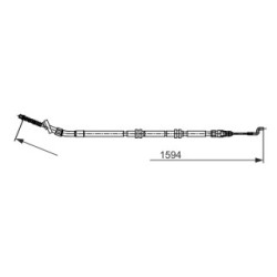 Câble de frein à main BOSCH 1987482729 pour VW AMAROK OE 2H0609721B BOSCH