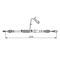 Câble de frein à main BOSCH 1987482778 pour FORD TRANSIT OE 1388278 BOSCH