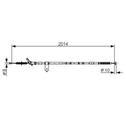 Handbrake Cable BOSCH 1987482786 OE Ref 46430 44051