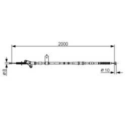 Handbrake Cable BOSCH 1987482787 OE Ref 46420 44051