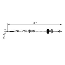 Handbrake Cable BOSCH 1987482794 OE Ref 34 43 6 772 103