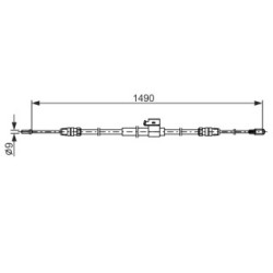 Handbrake Cable BOSCH 1987482832 OE Ref 2034859