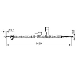 Handbrake Cable BOSCH 1987482835 OE Ref 597600X010