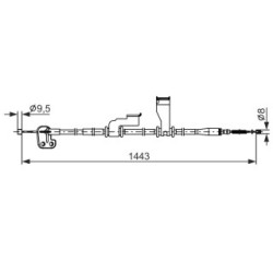 Handbrake Cable BOSCH 1987482836 OE Ref 597700X010