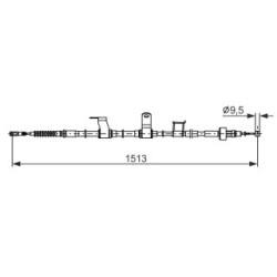 Handbrake Cable BOSCH 1987482837 OE Ref 59760B9300