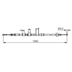 Handbrake Cable BOSCH 1987482838 OE Ref 59770B9300