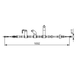 Handbrake Cable BOSCH 1987482841 OE Ref 59760 1W300