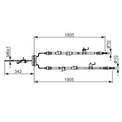 Handbrake Cable BOSCH 1987482851 OE Ref BS3E-44-200G