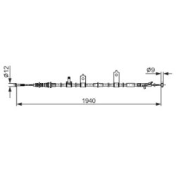 Câble de frein à main BOSCH 1987482852 pour MAZDA 6 OE GHM5-44-410