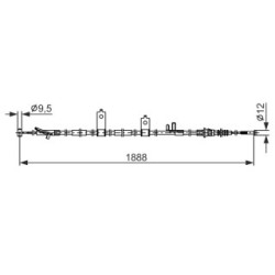 Câble de frein à main BOSCH 1987482855 pour MAZDA 3 OE B45A-44-420 BOSCH