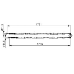 Handbrake Cable BOSCH 1987482857 OE Ref 94711730