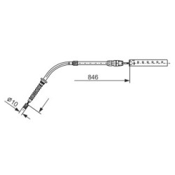 Handbrake Cable BOSCH 1987482866 OE Ref 34 40 6 852 189