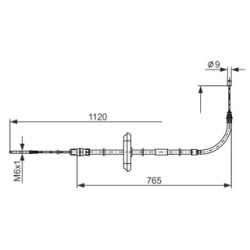 Handbrake Cable BOSCH 1987482867 OE Ref 34 40 6 852 186