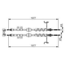 Handbrake Cable BOSCH 1987482870 OE Ref 1516244