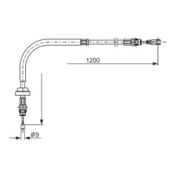 Handbrake Cable BOSCH 1987482878 OE Ref 6C112853AE