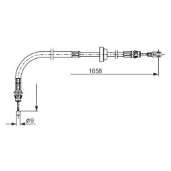Câble de frein à main BOSCH 1987482879 pour FORD TRANSIT OE 5032098
