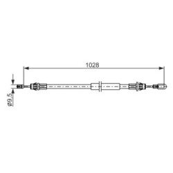 Handbrake Cable BOSCH 1987482880 OE Ref 1518017
