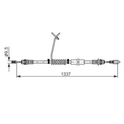 Handbrake Cable BOSCH 1987482881 OE Ref 1518020