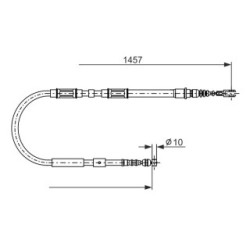 Handbrake Cable BOSCH 1987482900 OE Ref 46420 12390