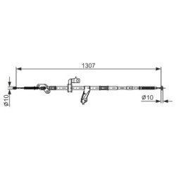Câble de frein à main BOSCH 1987482901 pour TOYOTA RAV OE 4643042100