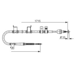 Câble de frein à main BOSCH 1987482907 pour HYUNDAI i30 OE 597602L300 BOSCH