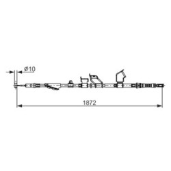 Handbrake Cable BOSCH 1987482910 OE Ref 47510-SMG-G03