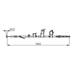 Handbrake Cable BOSCH 1987482911 OE Ref 47560-SMG-G03