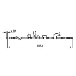 Handbrake Cable BOSCH 1987482912 OE Ref 47510-S6A-G53