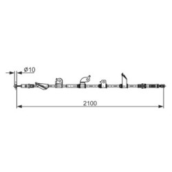 Handbrake Cable BOSCH 1987482913 OE Ref 47510-SNA-A54