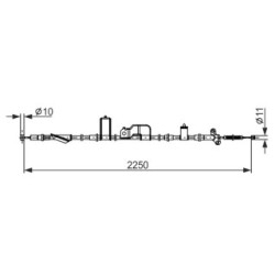 Câble de frein à main BOSCH 1987482915 pour HONDA CR-V OE 47510-S9A-E01 BOSCH