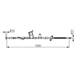 Handbrake Cable BOSCH 1987482916 OE Ref 47560-S9A-E01