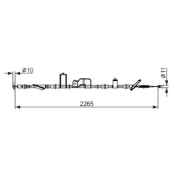 Handbrake Cable BOSCH 1987482918 OE Ref 47510-S9A-023