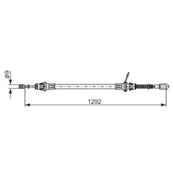 Handbrake Cable BOSCH 1987482924 OE Ref 04721 026AK
