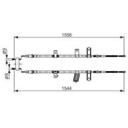 Handbrake Cable BOSCH 1987482926 OE Ref 96280245