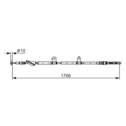 Câble de frein à main BOSCH 1987482927 pour HONDA ACCORD OE 47510-SEA-E03 BOSCH