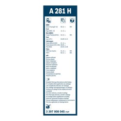 Rear Wiper Blade BOSCH 3 397 008 045 OE Ref 3C9955425