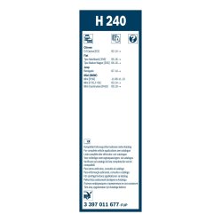 Rear Wiper Blade BOSCH 3 397 011 677 OE Ref 61629801999