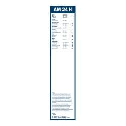 Essuie-glace arrière BOSCH 3397016512 pour CITROEN, DS, HAVAL et plus encore... BOSCH