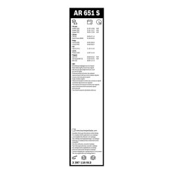 Essuie-glace BOSCH 3397118913 pour CHRYSLER, CITROEN, DODGE, FIAT et plus encore... BOSCH