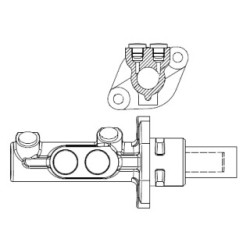 Maître-cylindre de frein BOSCH F026003943 pour LADA NOVA, TOSCANA OE FA168102.02 BOSCH
