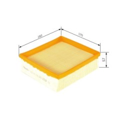 Filtre à air BOSCH F026400056 pour FIAT, SUZUKI SEDICI, SX4 OE 71743887 BOSCH