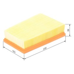 Filtre à air BOSCH F026400126 pour NISSAN QASHQAI, X-TRAIL OE 16546JD20A BOSCH