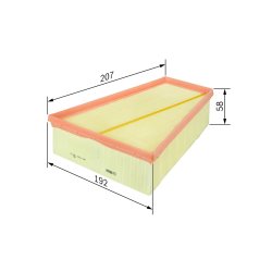 Filtre à air BOSCH F026400139 OE 7701071327